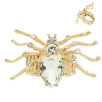 HALLOWEEN JEWELED SPIDER STRETCH RING